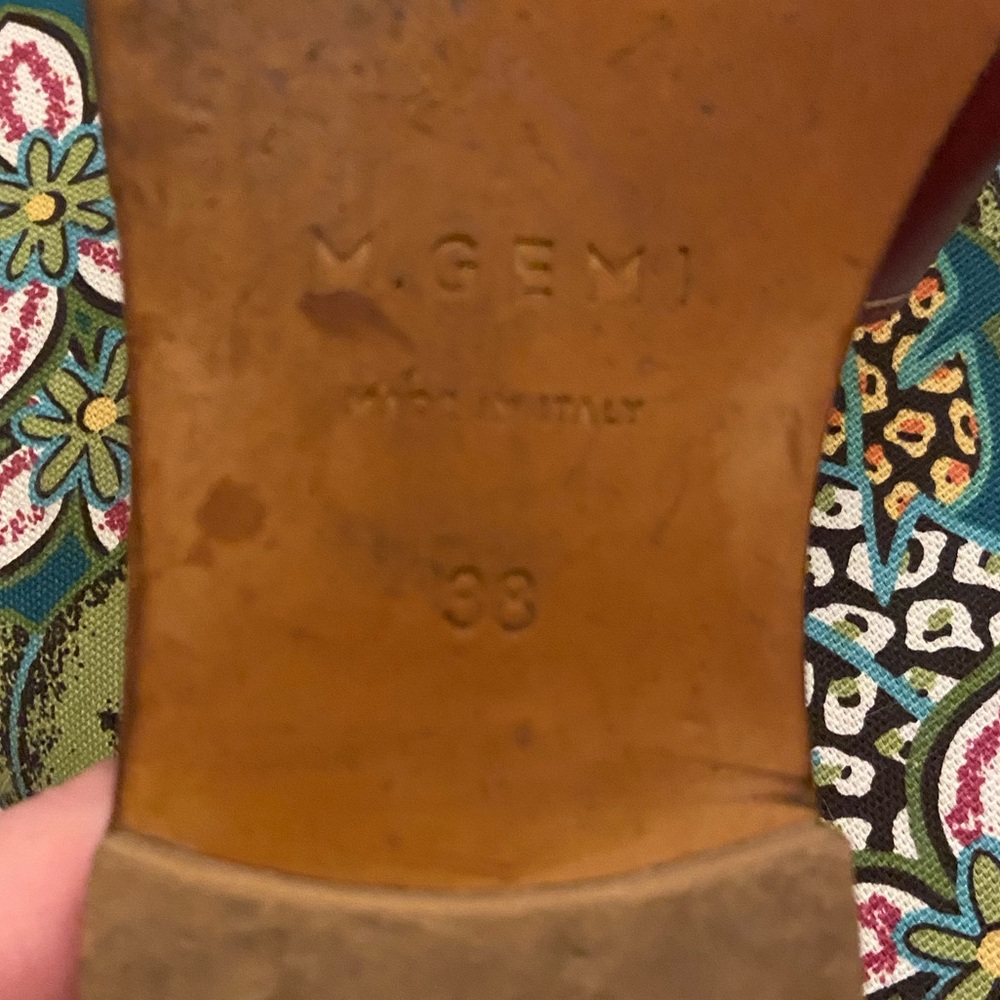 Sold Out M. Gemi Made In Italy Rare Dark Red Leather Lorenza Sandal - Picture 8 of 10